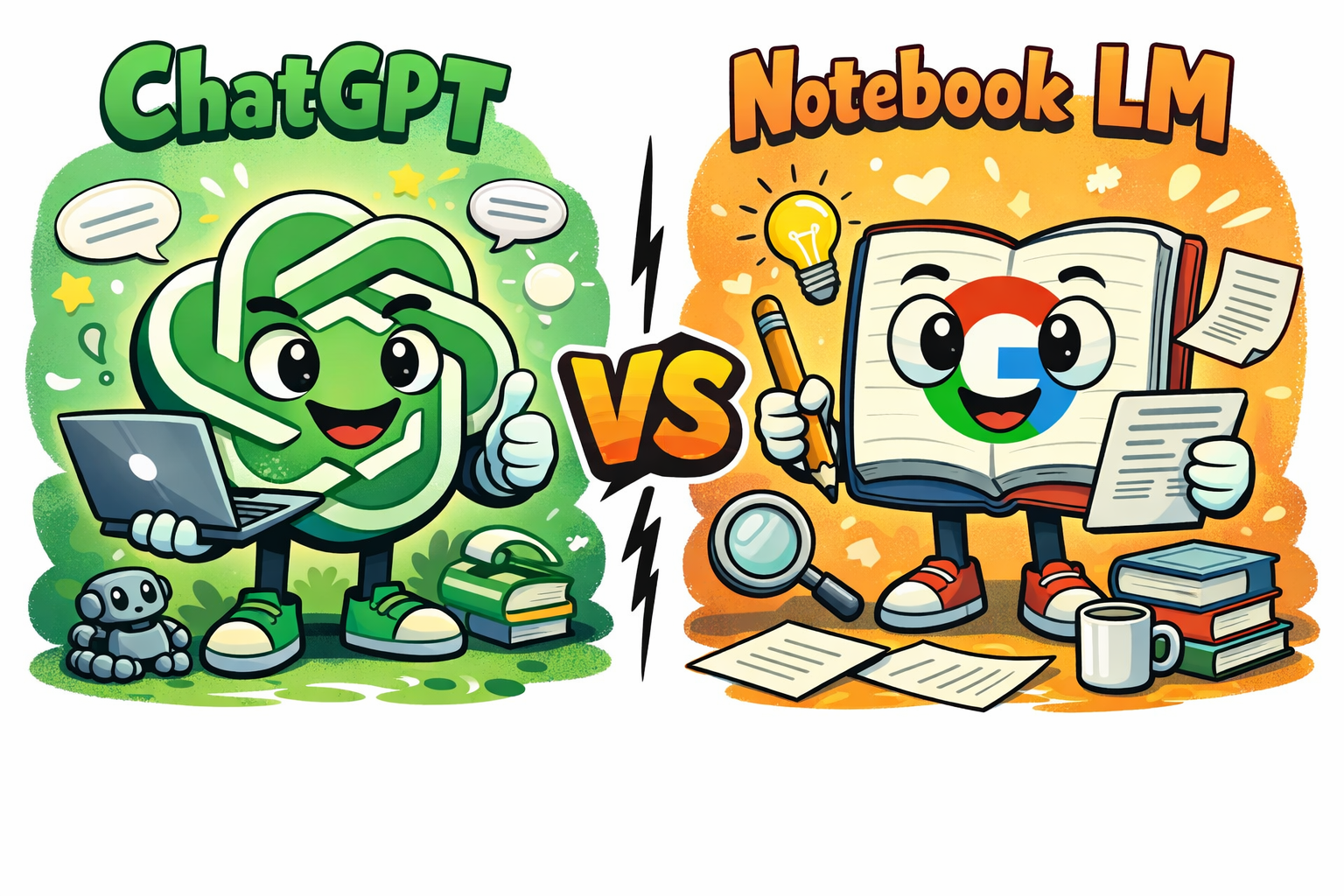 Chatgpt vs Notebook LM logos side by side